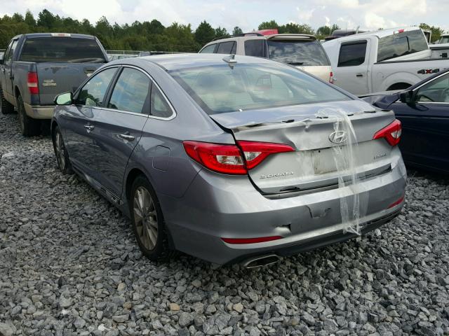 5NPE34AF4FH127336 - 2015 HYUNDAI SONATA SPO SILVER photo 3