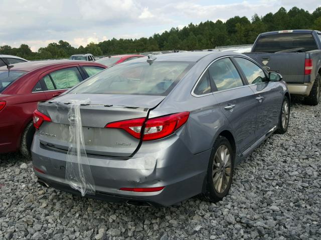 5NPE34AF4FH127336 - 2015 HYUNDAI SONATA SPO SILVER photo 4