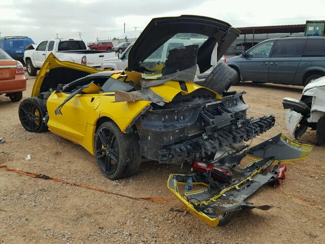 1G1YC2D74F5116819 - 2015 CHEVROLET CORVETTE YELLOW photo 3