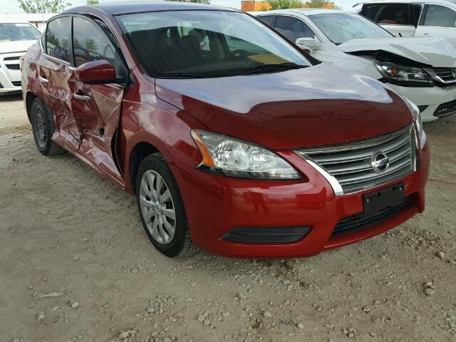 3N1AB7AP1EY242413 - 2014 NISSAN SENTRA S RED photo 1