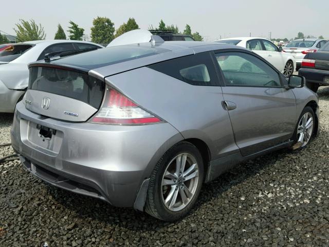 JHMZF1D69BS001454 - 2011 HONDA CR-Z EX SILVER photo 4