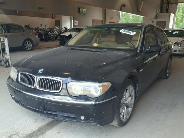 WBAGN63423DR09689 - 2003 BMW 745 LI BLACK photo 2