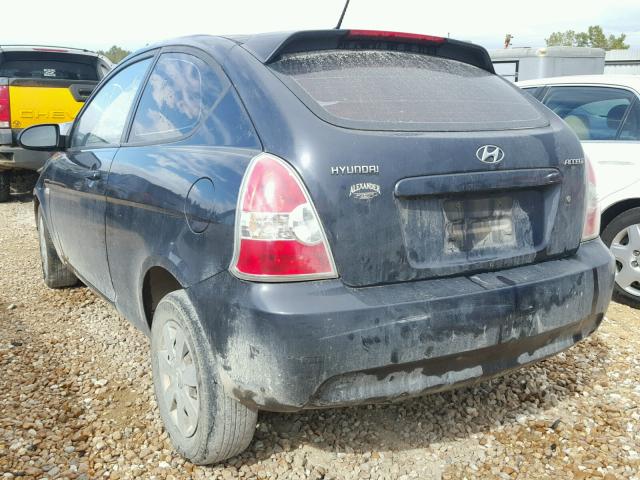 KMHCM36C37U004630 - 2007 HYUNDAI ACCENT BLUE photo 3