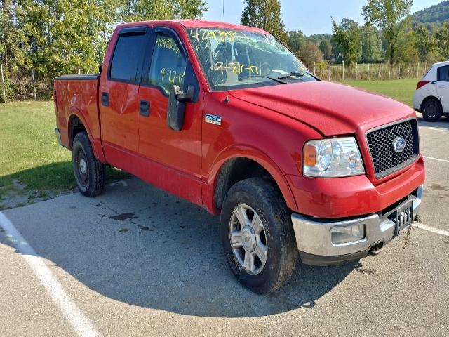 1FTPW14504KC82109 - 2004 FORD F150 RED photo 1