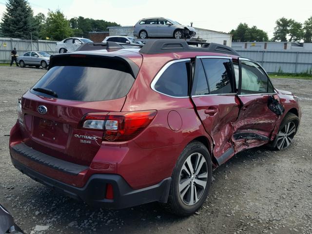 4S4BSENC1J3230855 - 2018 SUBARU OUTBACK 3. RED photo 4