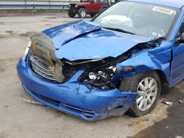 1C3LC46K37N591009 - 2007 CHRYSLER SEBRING BLUE photo 9