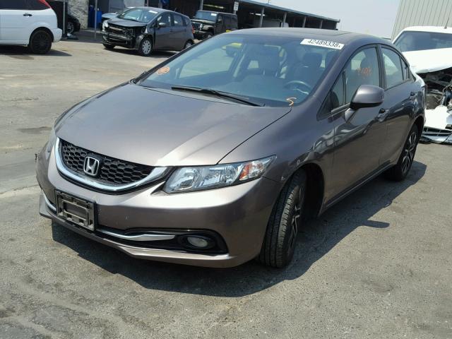2HGFB2F91DH500290 - 2013 HONDA CIVIC EXL 棕色 照片 2