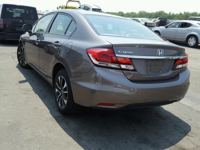 2HGFB2F91DH500290 - 2013 HONDA CIVIC EXL 棕色 照片 3
