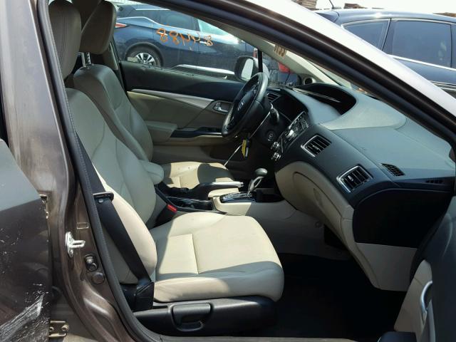 2HGFB2F91DH500290 - 2013 HONDA CIVIC EXL 棕色 照片 5