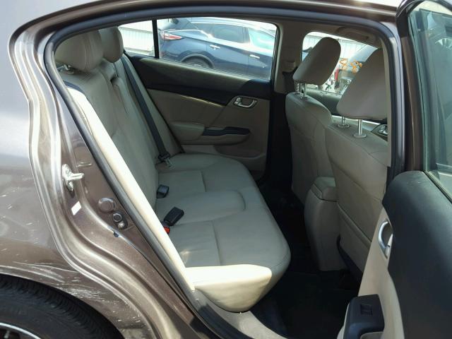 2HGFB2F91DH500290 - 2013 HONDA CIVIC EXL 棕色 照片 6