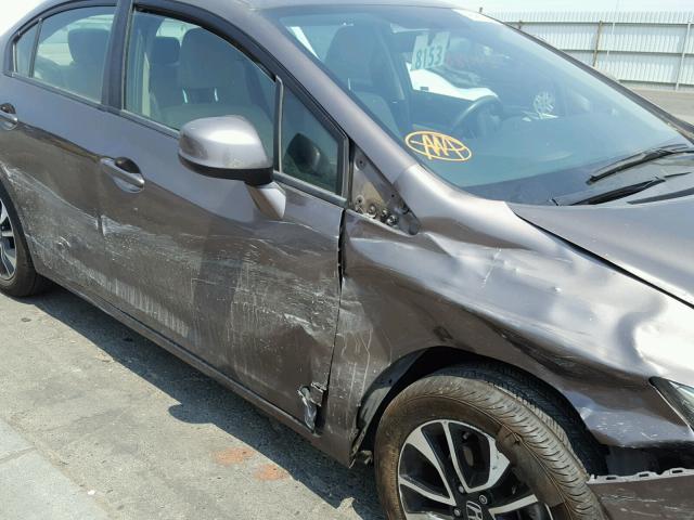 2HGFB2F91DH500290 - 2013 HONDA CIVIC EXL 棕色 照片 9