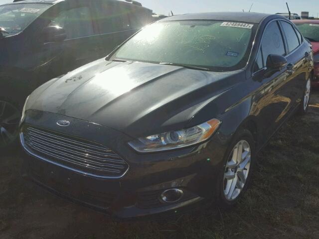 3FA6P0HR1DR174566 - 2013 FORD FUSION SE BLACK photo 2