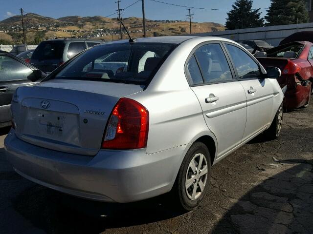 KMHCN4AC3AU467191 - 2010 HYUNDAI ACCENT GLS SILVER photo 4