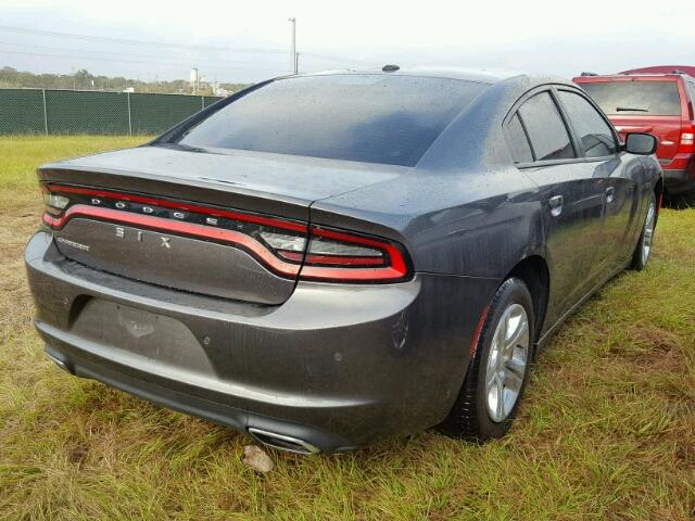 2C3CDXBG7GH103317 - 2016 DODGE CHARGER SE CHARCOAL photo 4