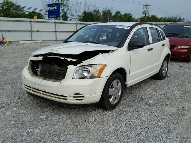 1B3HB28B97D555340 - 2007 DODGE CALIBER WHITE photo 2