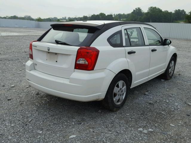 1B3HB28B97D555340 - 2007 DODGE CALIBER WHITE photo 4