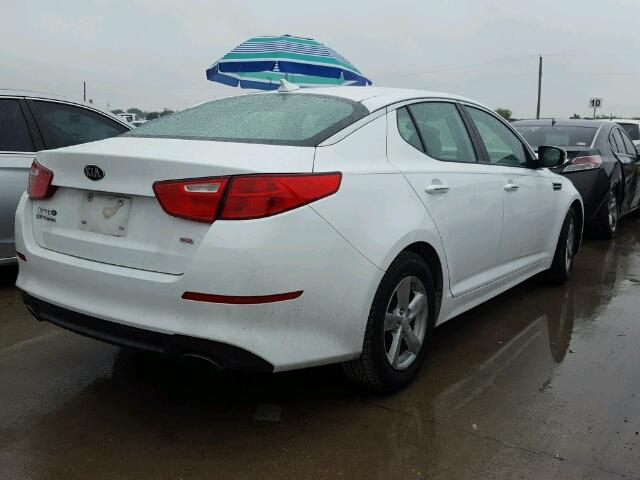 5XXGM4A7XFG438909 - 2015 KIA OPTIMA LX WHITE photo 4