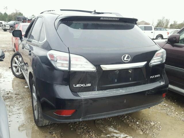 2T2ZK1BA3AC017732 - 2010 LEXUS RX 350 BLACK photo 3