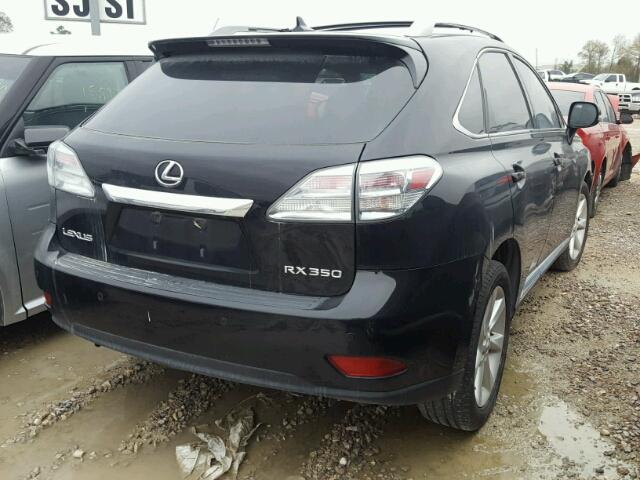 2T2ZK1BA3AC017732 - 2010 LEXUS RX 350 BLACK photo 4