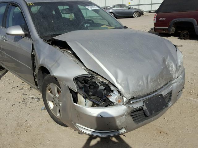 2G1WT58K681212219 - 2008 CHEVROLET IMPALA LT SILVER photo 9