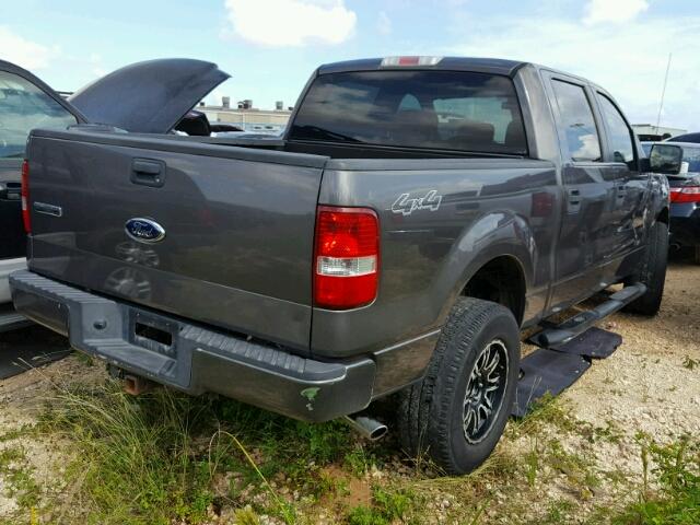 1FTPW14V07KC86312 - 2007 FORD F150 SUPER GRAY photo 4