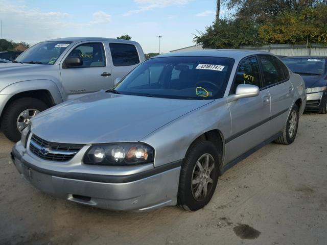 2G1WF55E319279020 - 2001 CHEVROLET IMPALA SILVER photo 2