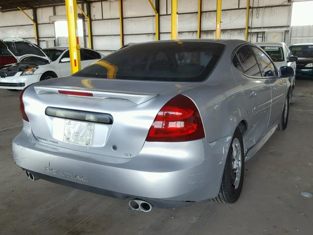 2G2WP542241361937 - 2004 PONTIAC GRAND PRIX Сріблястий фото 4