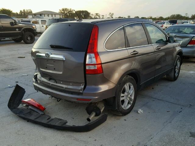 5J6RE3H71AL003379 - 2010 HONDA CR-V EXL GRAY photo 4