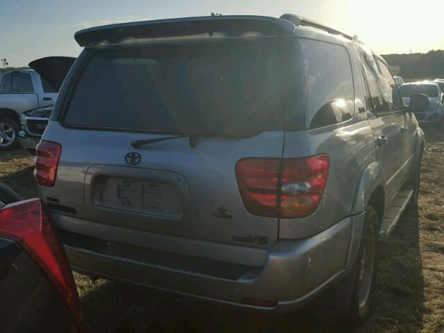 5TDZT34A84S210089 - 2004 TOYOTA SEQUOIA GRAY photo 4