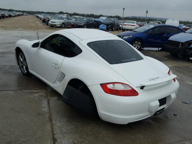 WP0AA298X7U762681 - 2007 PORSCHE CAYMAN S WHITE photo 3