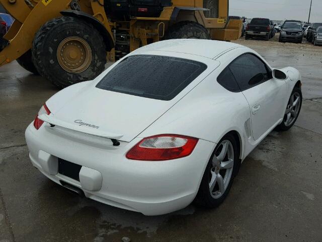 WP0AA298X7U762681 - 2007 PORSCHE CAYMAN S WHITE photo 4