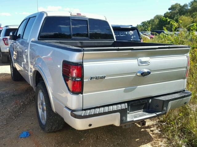 1FTFW1CF7CKD37837 - 2012 FORD F150 SUPER SILVER photo 3