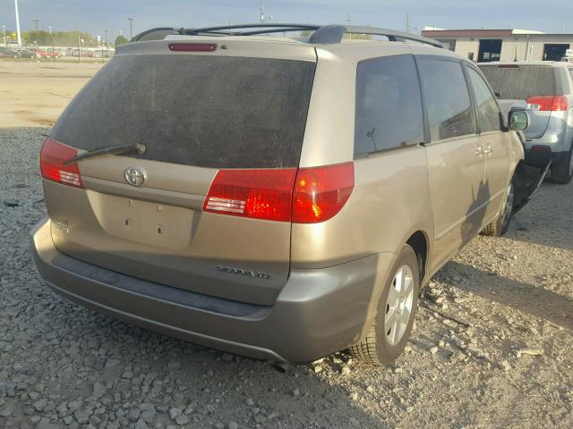 5TDZA22C34S013626 - 2004 TOYOTA SIENNA TAN photo 4