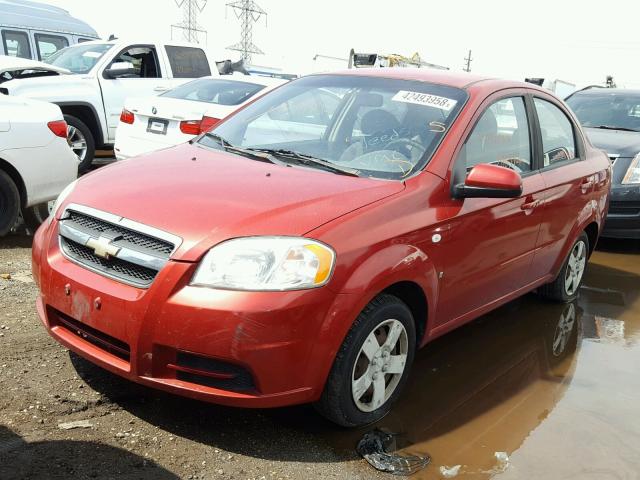 KL1TD56648B161971 - 2008 CHEVROLET AVEO BASE Қызыл фото 2