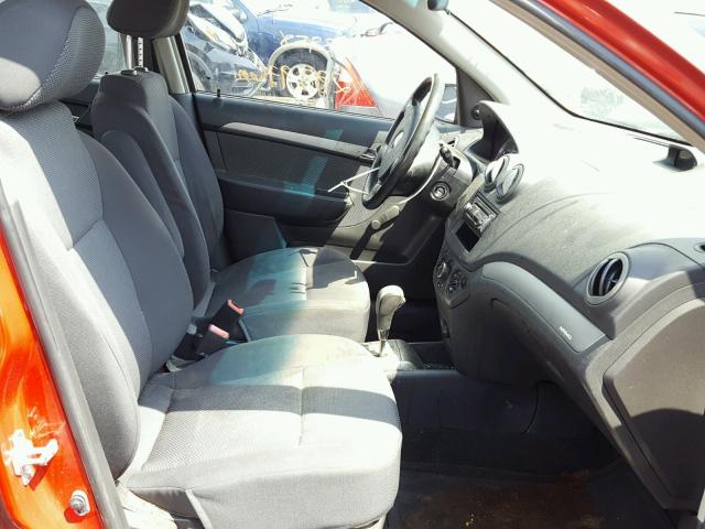 KL1TD56648B161971 - 2008 CHEVROLET AVEO BASE Қызыл фото 5