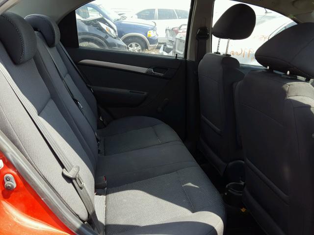 KL1TD56648B161971 - 2008 CHEVROLET AVEO BASE Қызыл фото 6