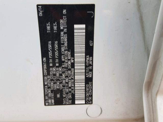 JTLZE4FE9EJ059668 - 2014 TOYOTA SCION XB თეთრი ფოტო 10