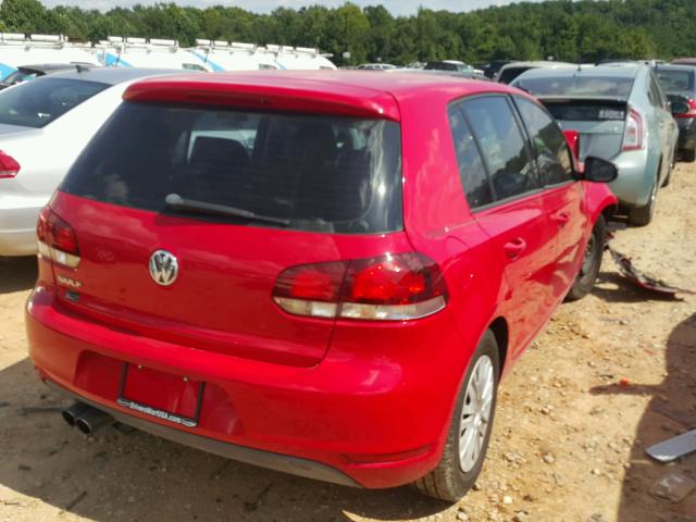 WVWDA7AJ1BW251771 - 2011 VOLKSWAGEN GOLF RED photo 4