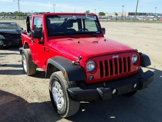 1C4AJWAG9GL196545 - 2016 JEEP WRANGLER S RED photo 1