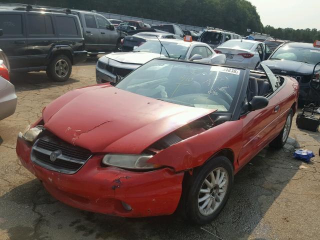 3C3EL45H6VT566245 - 1997 CHRYSLER SEBRING JX RED photo 2