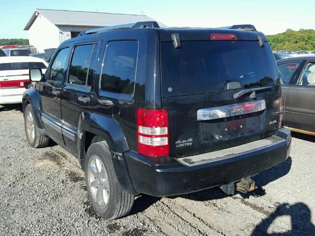 1J8GN58K38W148180 - 2008 JEEP LIBERTY LI BLACK photo 3