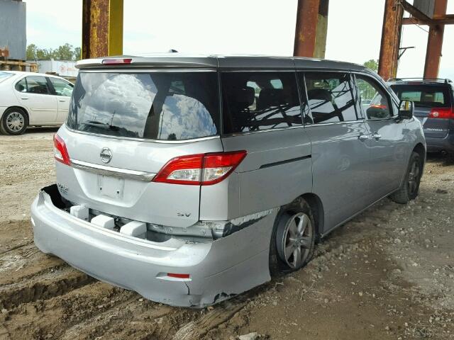 JN8AE2KP0F9127514 - 2015 NISSAN QUEST S SILVER photo 4