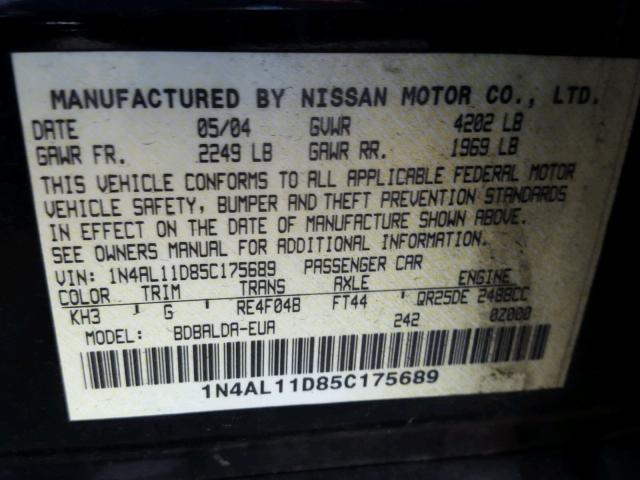 3FA6P0HD1ER284832 - 2014 FORD FUSION BLACK photo 10