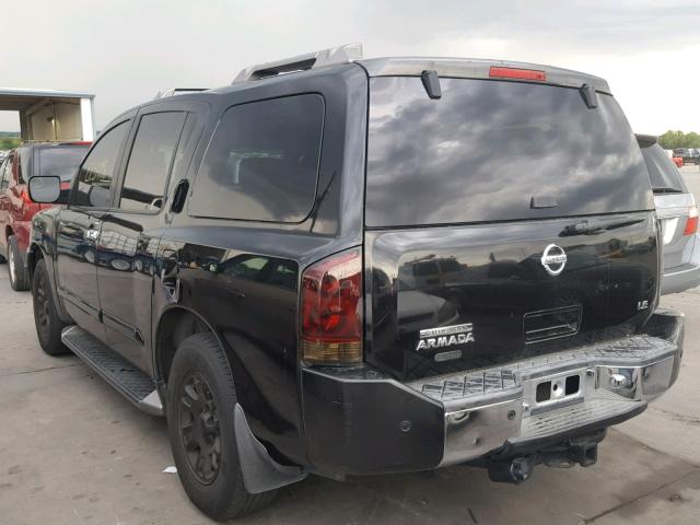 5N1AA08B04N730793 - 2004 NISSAN ARMADA SE BLACK photo 3