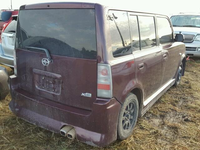 JTLKT334940154894 - 2004 TOYOTA SCION MAROON photo 4