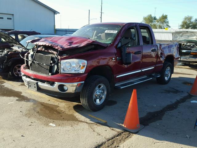 3D7KS28L69G507304 - 2009 DODGE RAM 2500 RED photo 2