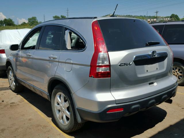 JHLRE48799C000689 - 2009 HONDA CR-V EXL SILVER photo 3