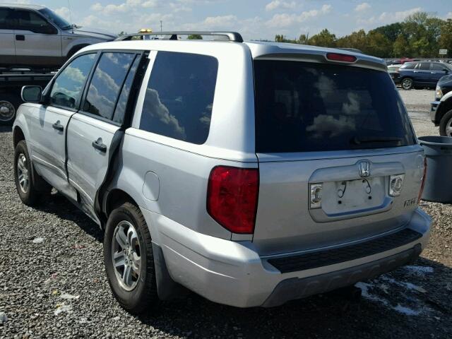 5FNYF186X5B053913 - 2005 HONDA PILOT EXL SILVER photo 3