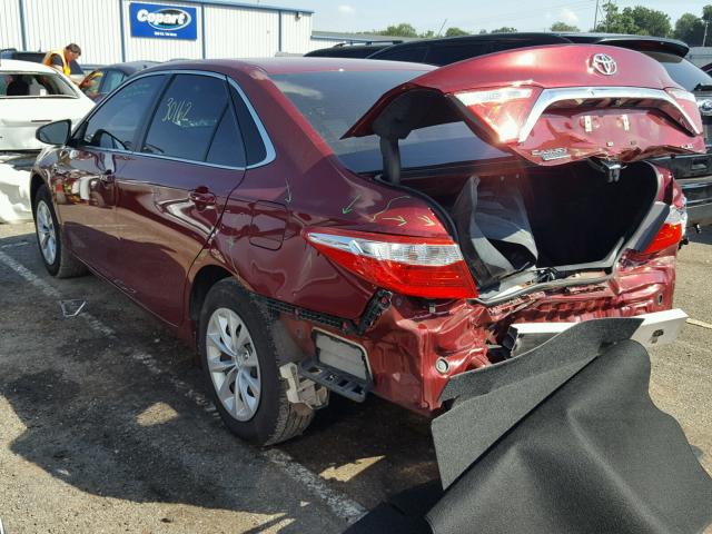 4T1BF1FKXGU575212 - 2016 TOYOTA CAMRY LE 红色 照片 3