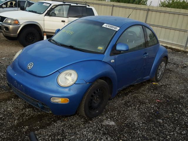 3VWCC21C4XM418834 - 1999 VOLKSWAGEN NEW BEETLE ლურჯი ფოტო 2